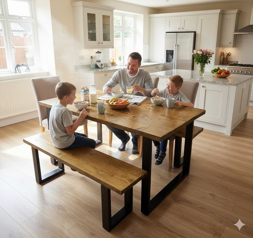Rustic dining table - 5', with