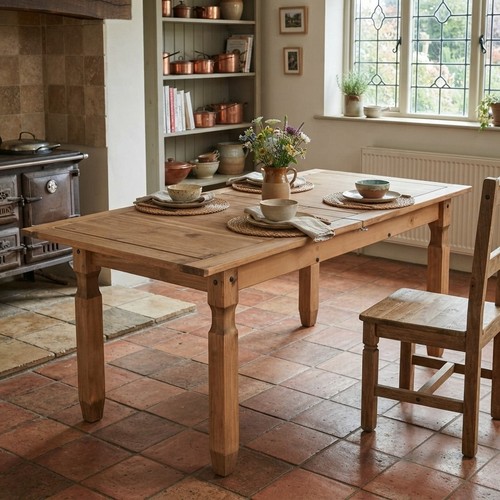 Rustic extending dining - extending,