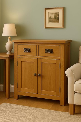 Oak mini sideboard - sideboard, –
