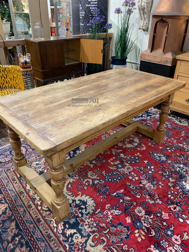 Waxed pine refectory dining - pine,
