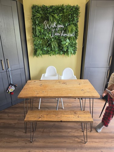 Rustic industrial style dining