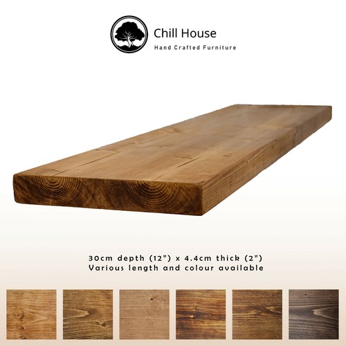 Rustic floating shelf wood - rustic,